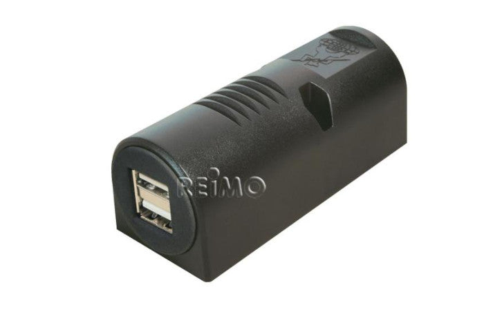 USB-Aufbaudose 12/5V 5A mit Doppel-USB 2x2,5A