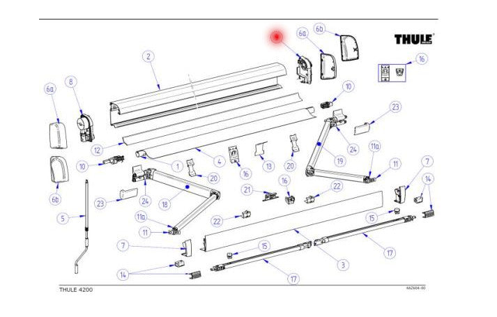 Thule Omnistor 4200 Endplatte - weiß