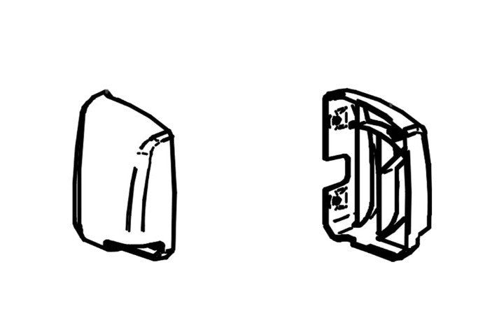 Thule Omnistor 3200 Enkappen links und rechts - anthrazit