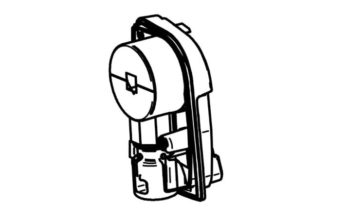 Thule 4200 Endplatte links inkl. Kurbelwerk silber