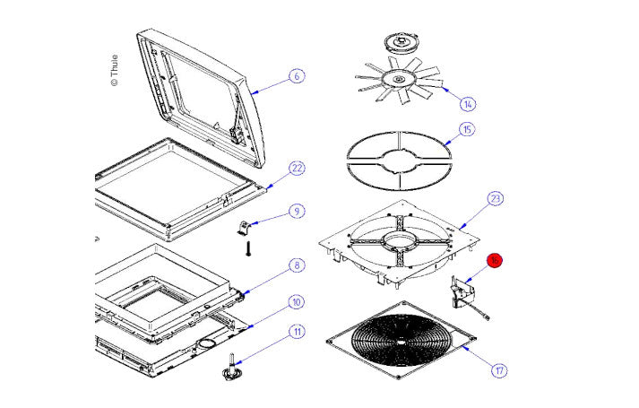 Thule Omnivent elektronische Steuerung V08