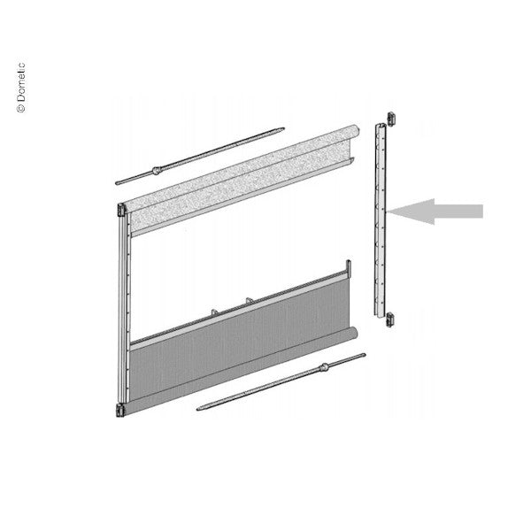 Styreskinne 500mm 2stk