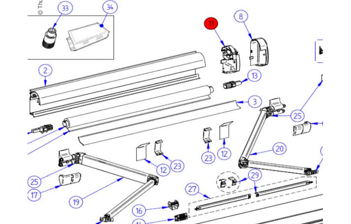 Thule Omnistor 5200 Endplatte rechts weiß