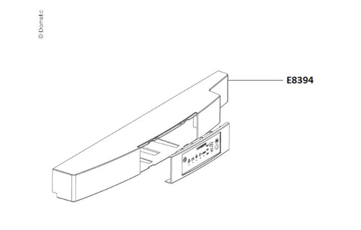 Dometic Bedienungsblende L=523mm Linksanschlag