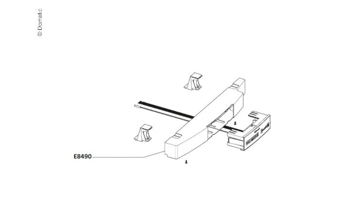 Dometic Bedienblende Rechtsanschlag RM85XX L=523mm