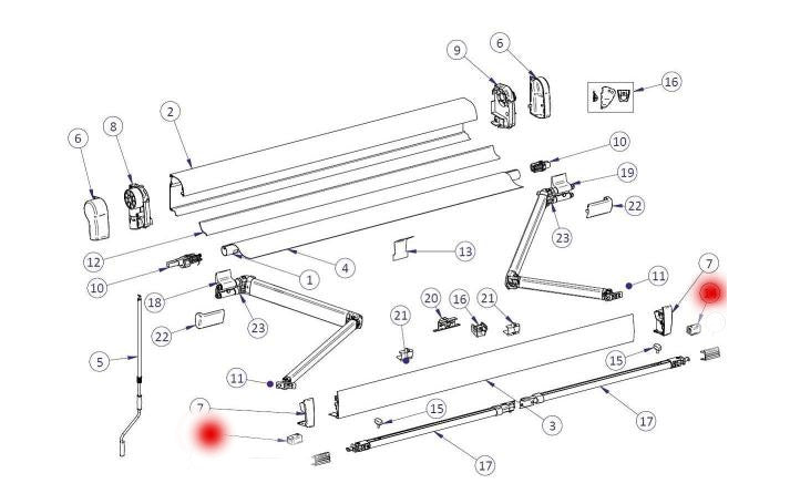 Thule Omnistor 4900 Stützfußbefestigung