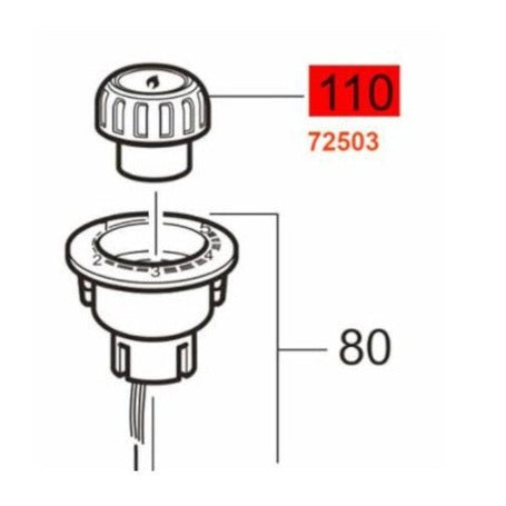 Truma Drehknopf beleuchtet für S3004/S5004 - Campingfrosch