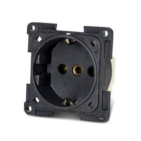 230V Steckdose Schuko schiefergrau - Campingfrosch