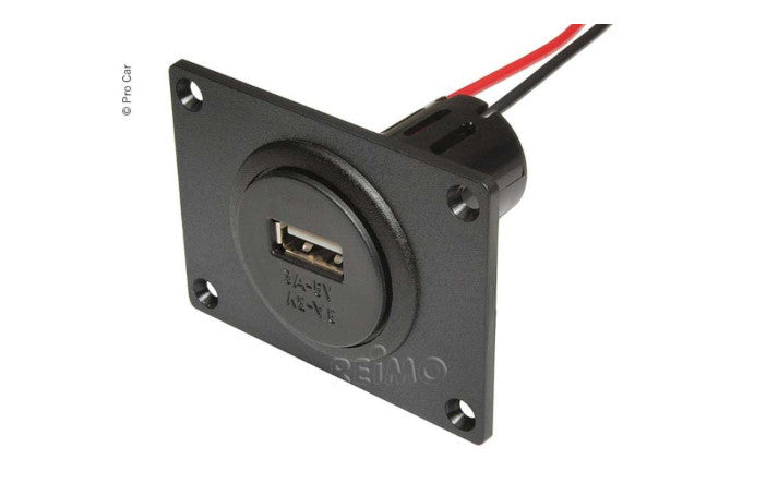 USB-Einbaudose 12-24/5V mit USB 3A