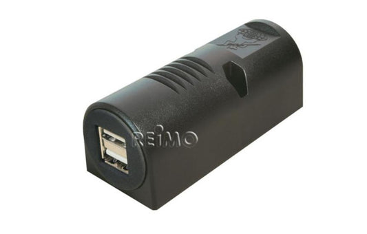 USB-Aufbaudose 12/5V 5A mit Doppel-USB 2x2,5A