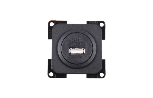 USB 1-fach Ladesteckdose schiefergrau