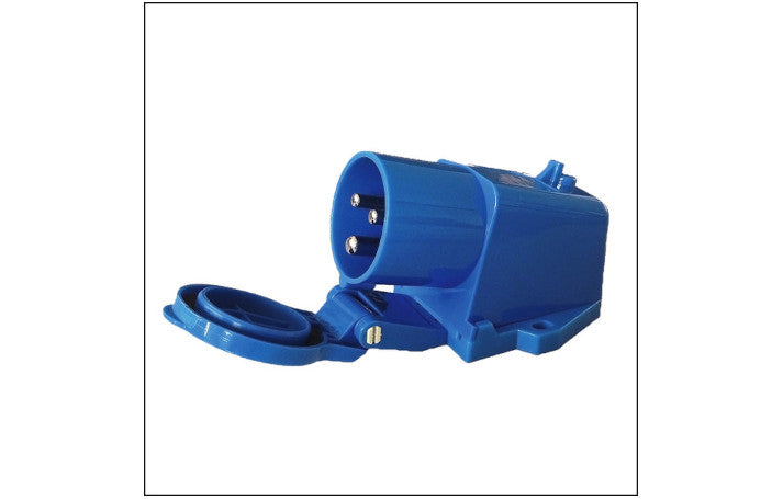 Carbest CEE Aufbaustecker mit Deckel, blau