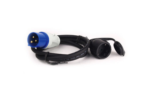Carbest CEE-Adapterkabel: Schuko-Kupplung/CEE-Stecker 3x2, 5mm