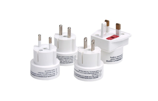 Reisesteckerset 4-teilig, weiß