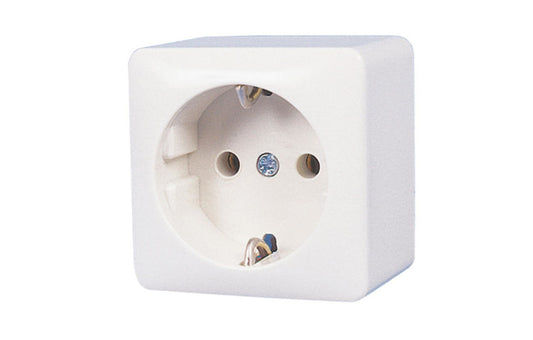 230V Aufbausteckdose, weiß
