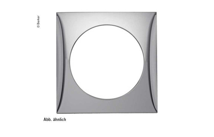 Berker INTEGRO 1-fach Steckdosenrahmen grau glänzend