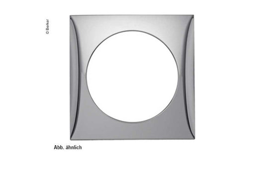 Berker INTEGRO 1-fach Steckdosenrahmen grau glänzend