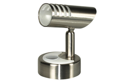 LED Spot 12V, 1W Power LED, Touch-Schalter, Nickel