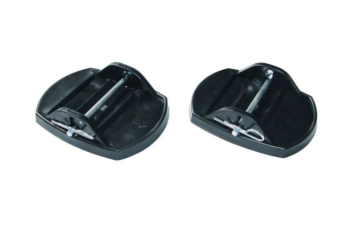 Carbest Stützplatten-Set für Kurbelstützen - Schwarz - 4er Set