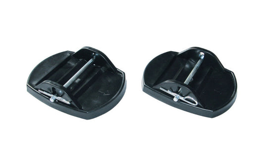 Carbest Stützplatten-Set für Kurbelstützen - Schwarz - 4er Set