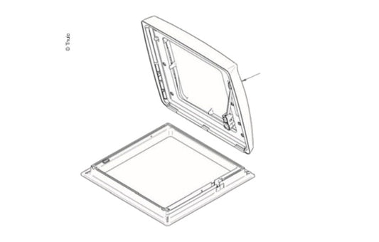 Thule Ersatzglas Omnivent 40x40 cm weiß