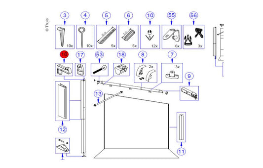 Thule Mast-Endstück