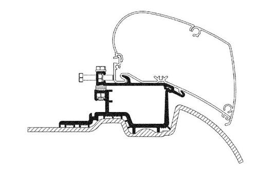 Thule Zusatz-Adapter zu Adapter für MB Sprinter ab Bj. 2006/04