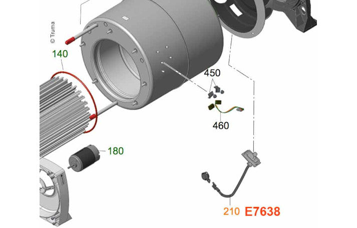 Truma Thermostatplatte mit Kabel
