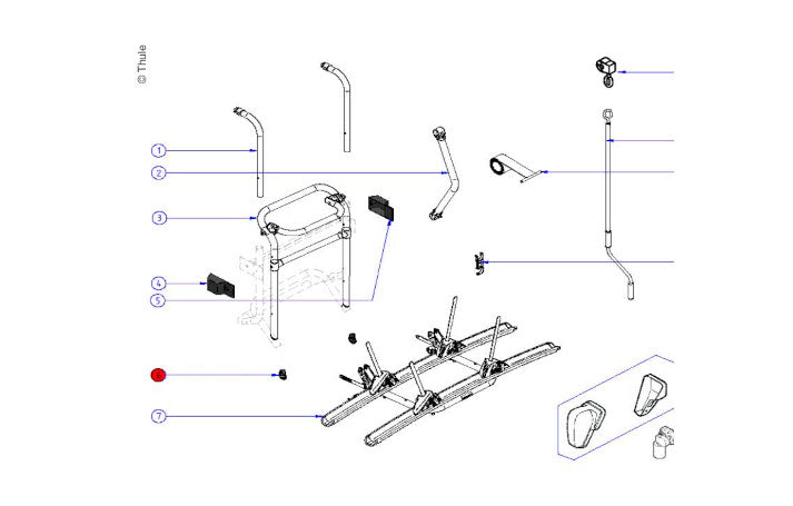 Thule Lift V16 bærerørsendestykke
