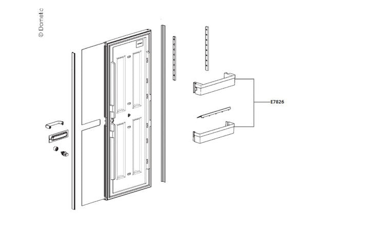Dometic Etagere  Kühlschranktür für RML94XX