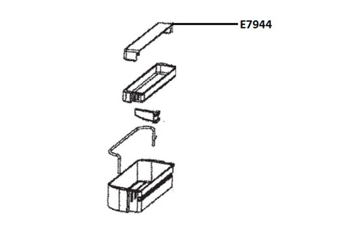 Abdeckung Türfach CRX80