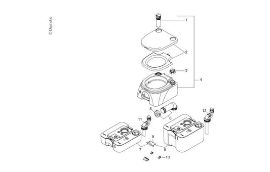 Dometic Abwassertank für Campingtoilette 972/974