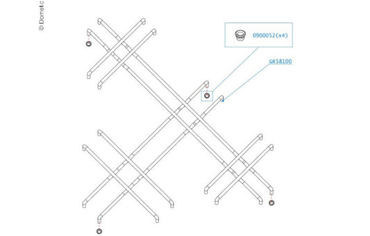 Dometic SMEV Gitterrost emailliert für Kocher Serie 8103 3-flammig