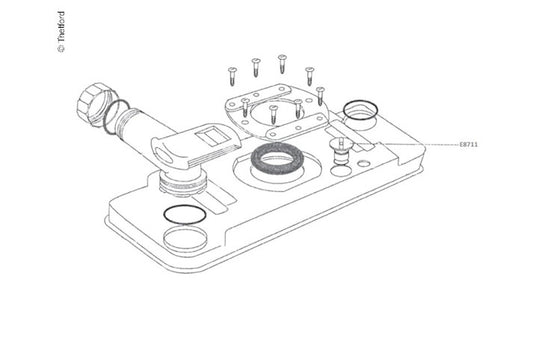 Thetford skydelågsgreb spildevandstank C2/C3/C4 fra 15/06/2000