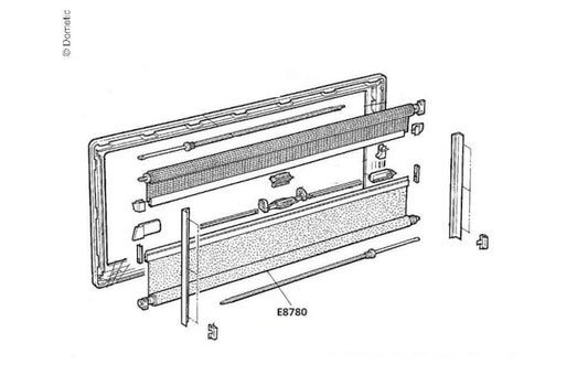 Dometic Verdunkelungsrollo S4 900x600 grau