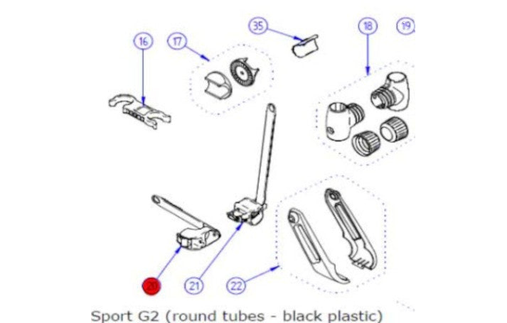Thule Schienenbügel-Endkappe mit Sicherungsband