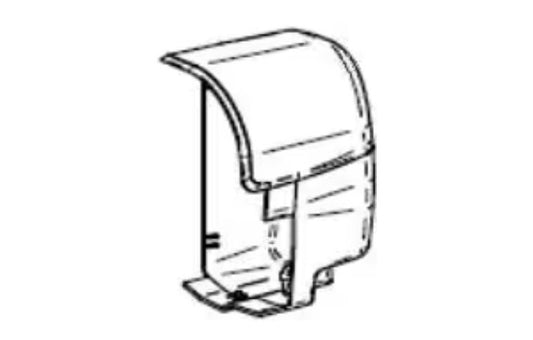 Thule Omnistor 8000 Endkappe rechts grauweiß