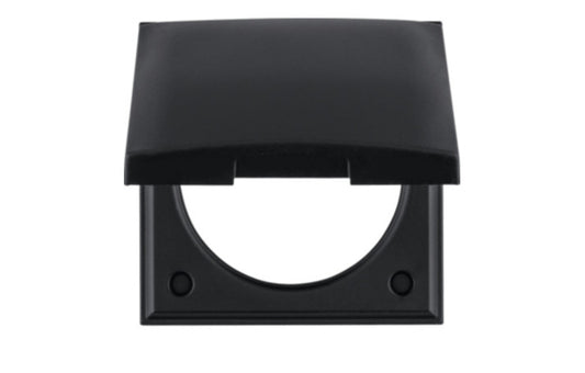 Berker INTEGRO Steckdosenrahmen granitschwarz mit  Klappdeckel