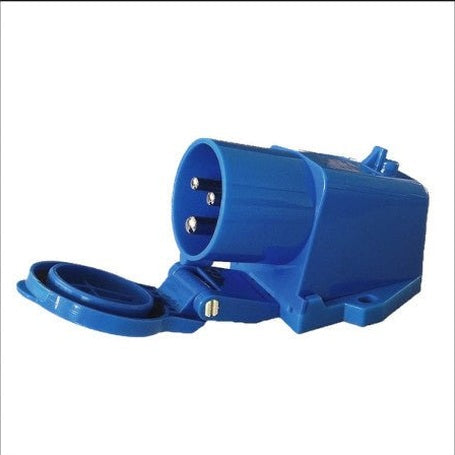 Carbest CEE Aufbaustecker mit Deckel, blau - Campingfrosch