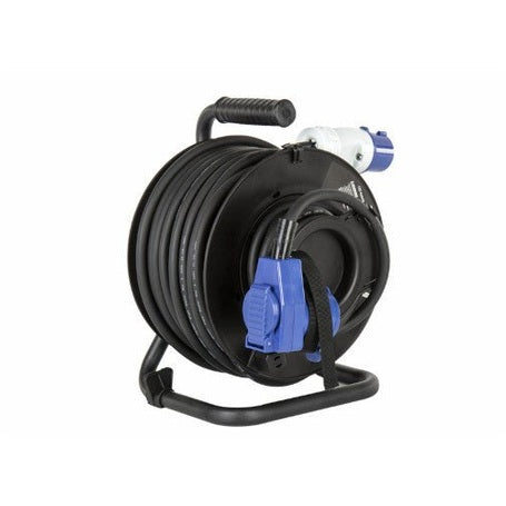 Carbest CEE-Kabeltrommel H07RN-F 3G2,25m mit Winkelkupplung und CEE-Stecker - Campingfrosch