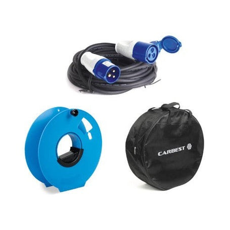 Carbest Kabel-Set mit Kabel 3x2,5 mm2, 25m und Kabeltromme , Kabeltasche - Campingfrosch