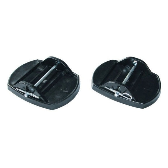 Carbest Stützplatten-Set für Kurbelstützen - Schwarz - 4er Set - Campingfrosch