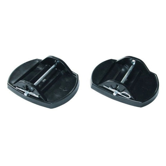 Carbest Stützplatten-Set für Kurbelstützen - Schwarz - 4er Set - Campingfrosch