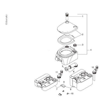 Dometic Abwassertank für Campingtoilette 972/974 - Campingfrosch
