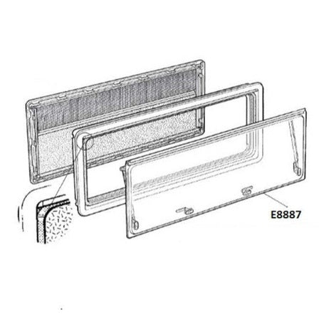 Dometic Fensterflügel S4 550x550mm dunkelgrau - Campingfrosch