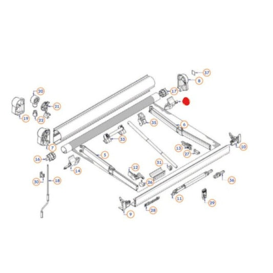 Dometic/Prostor Gelenkarmhalterung rechts - bis 3,5m - Campingfrosch