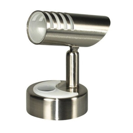 LED Spot 12V, 1W Power LED, Touch-Schalter, Nickel - Campingfrosch