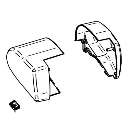 Thule Omnistor 6300 Endkappen Gehäuse 12V links/rechts - weiß - Campingfrosch