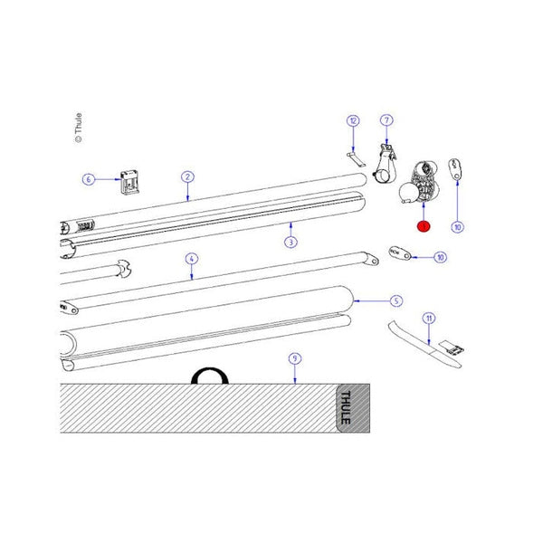 Thule Tuchrollenendkappe passend zu Thule Windscreen - Campingfrosch